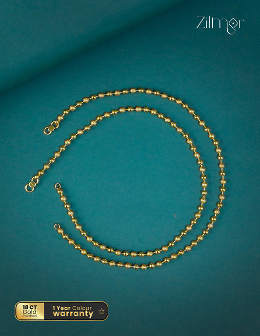 KY1011355 - Gold Toned pair Anklet