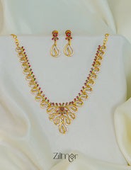 CL1011820 -  Antique AD Stone Necklace Earring Set