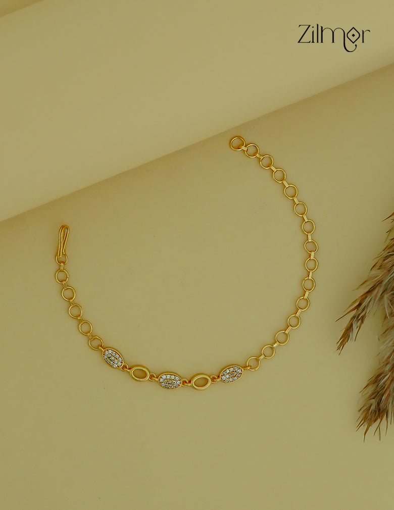 PP101870- Gold Toned  AD Stone Daily Wear Bracelet