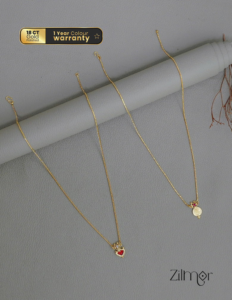 KY1011778 - Palakka & Kaashu Pendant Necklace Combo (color option) 2-Zilmor