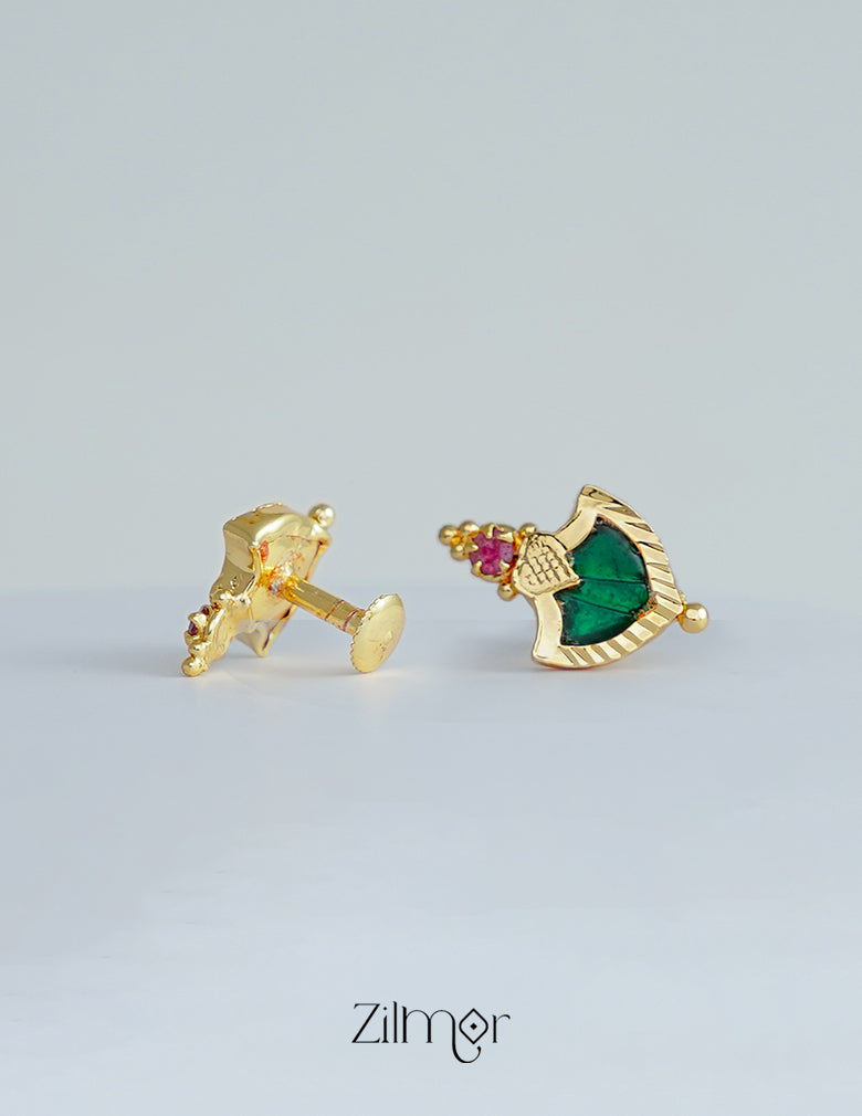 PP101871 - Gold Plated Palakka Earrings 2-Zilmor