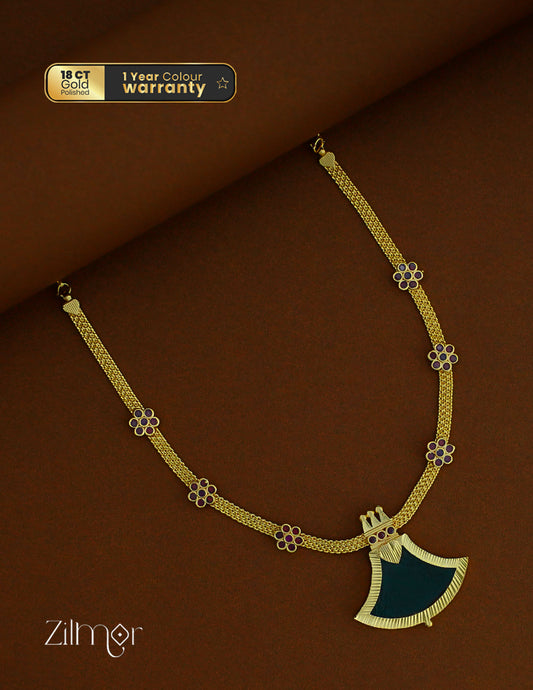 ZR1011932-  Gold Plated Kerala Traditional Palakka  Necklace 1-Zilmor