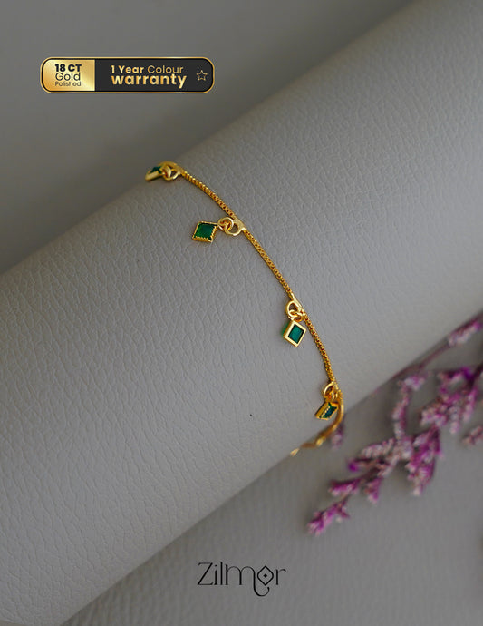 TR101711 - Gold Toned Stone Bracelet 2-Zilmor