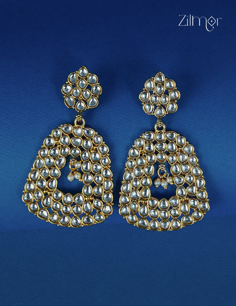 Designer Kundan Party Earrings  - CL1012305