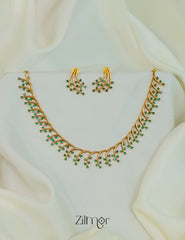 CL1011819 -  Antique AD Stone Necklace Earring Set
