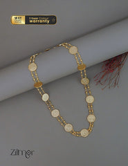 PE1011802  - Panchaloha 18K Gold Polished Kasu Necklace 2-Zilmor