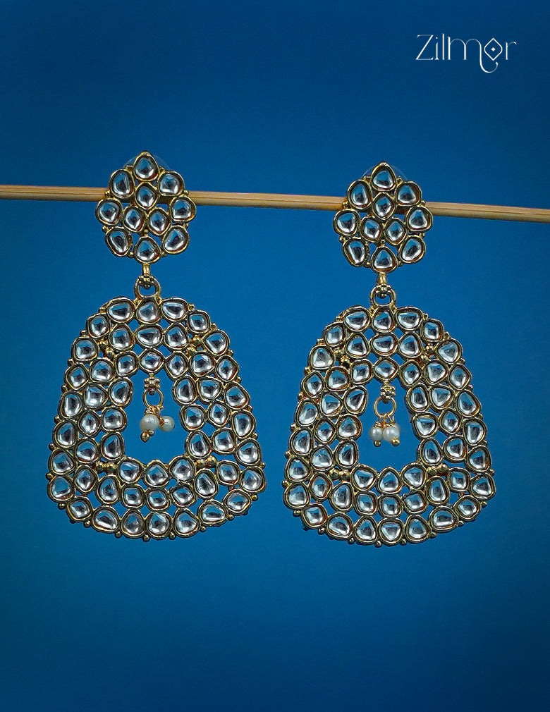 Designer Kundan Party Earrings  - CL1012305