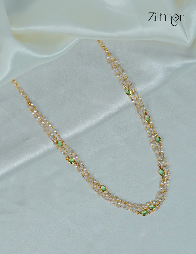 Premium Pearl Layer with Semi Precious Stone Necklace - KY1012211