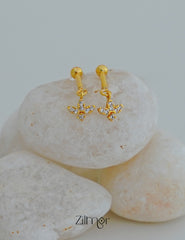 PP1011992 - Gold Tone Ad Stone Bugadi Drops & Dangler Earrings
