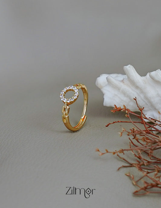 ZH1011736 -  AD Stone Adjustable Anti Tarnish Ring