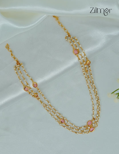 Premium Pearl Layer with Semi Precious Stone Necklace - KY1012211