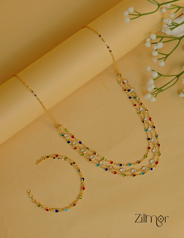 KY1011125 - Gold Tone Necklace Bracelet Set