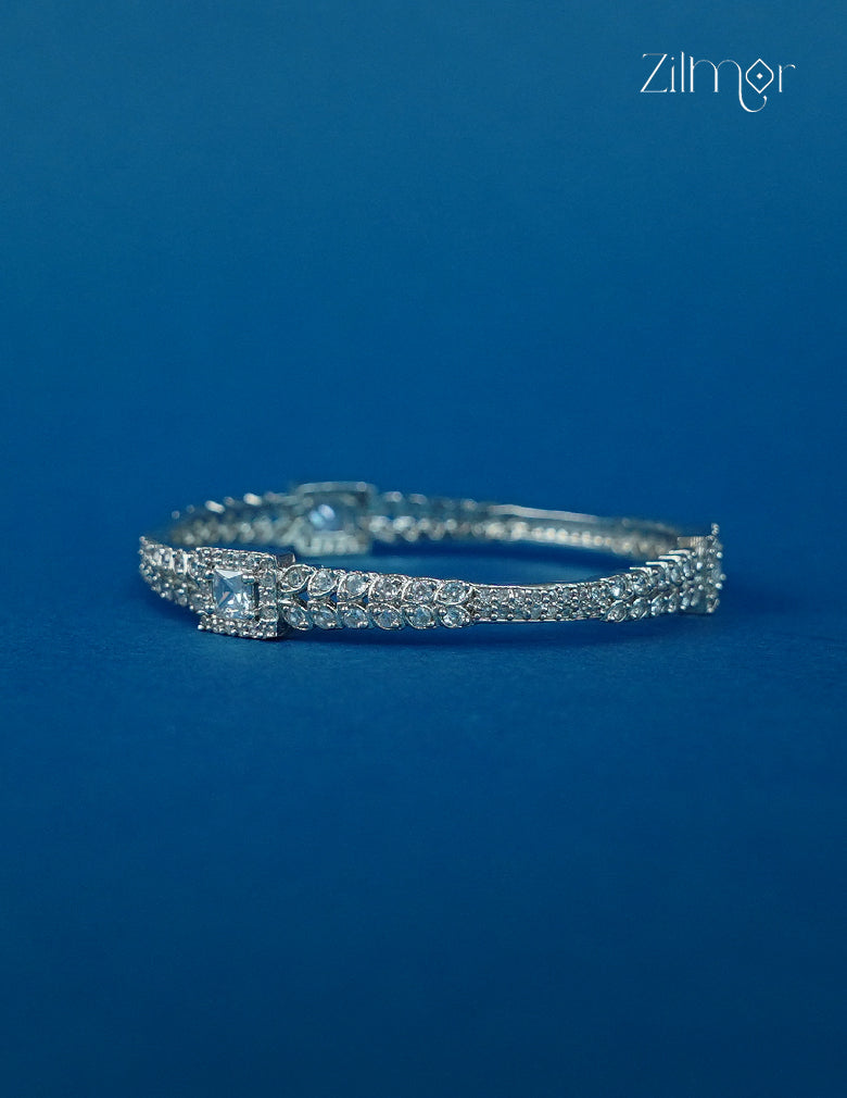 Silver Plated AD Stone Bangle - CL1012302