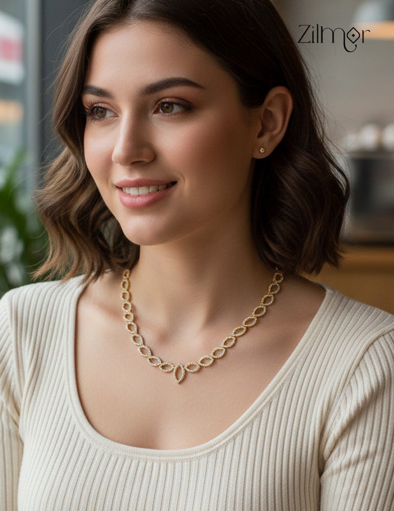 Premium Antique AD Stone  Necklace - CL1012273