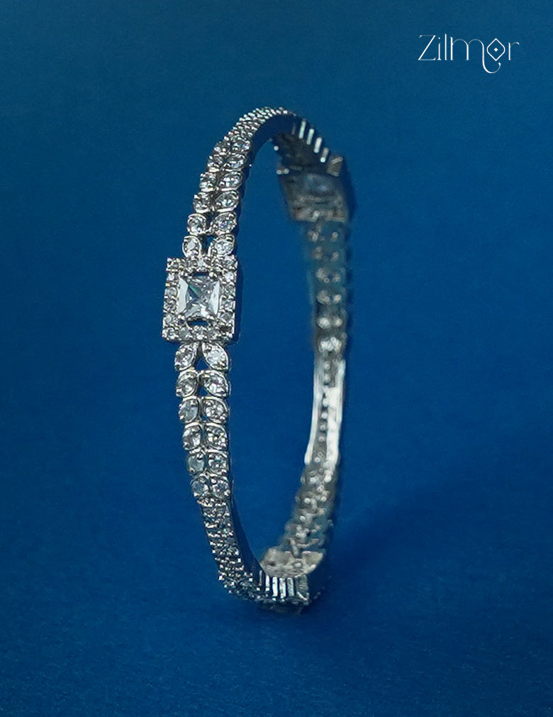 Silver Plated AD Stone Bangle - CL1012302