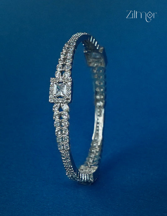 Silver Plated AD Stone Bangle - CL1012302