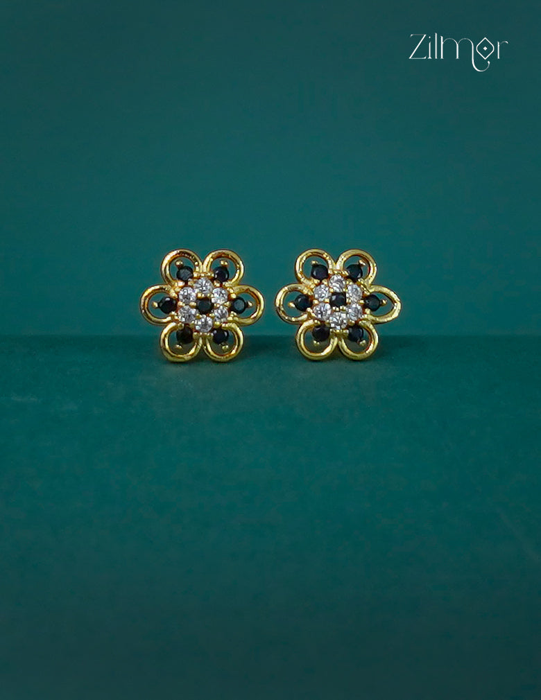 18k Gold Plated Anti-Tarnish AD Stone Stud Earrings (color option) - CL1012265