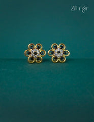 18k Gold Plated Anti-Tarnish AD Stone Stud Earrings (color option) - CL1012265