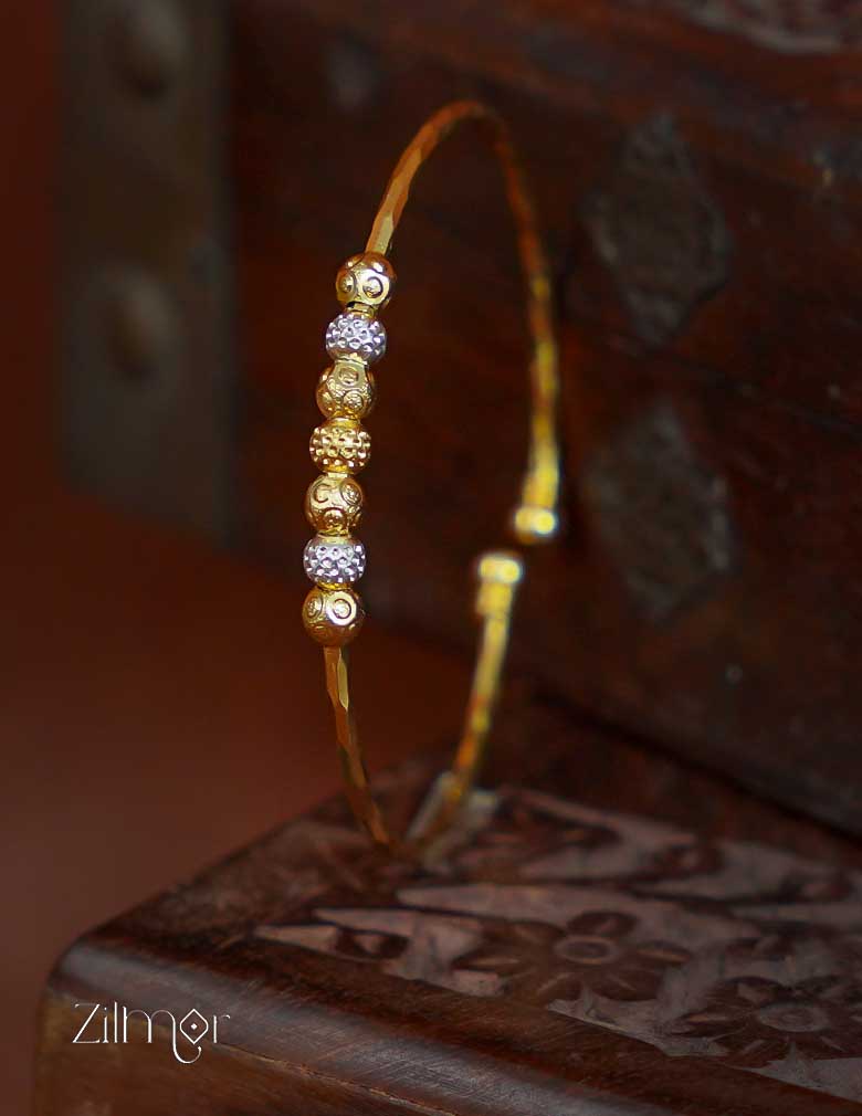 PP1011943- Gold Plated Adjustable Ball Bracelet Bangle 1-Zilmor