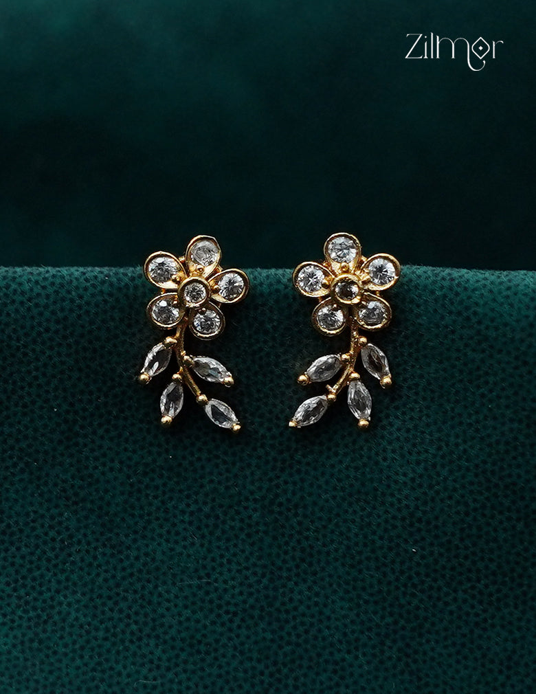 Gold Plated AD Stone Bugadi Earrings - AF1013083