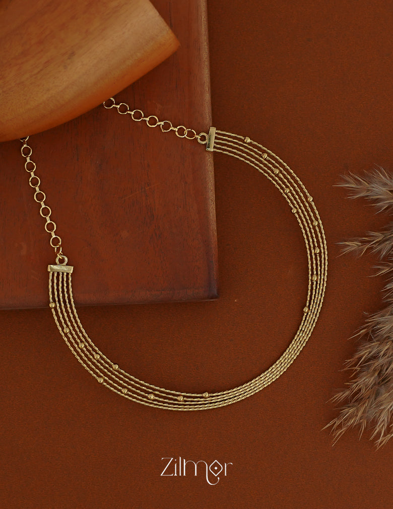 ZL1012025- Antique Collar Multi layerd Hasli Necklace