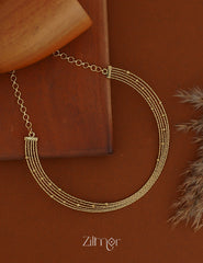 ZL1012025- Antique Collar Multi layerd Hasli Necklace