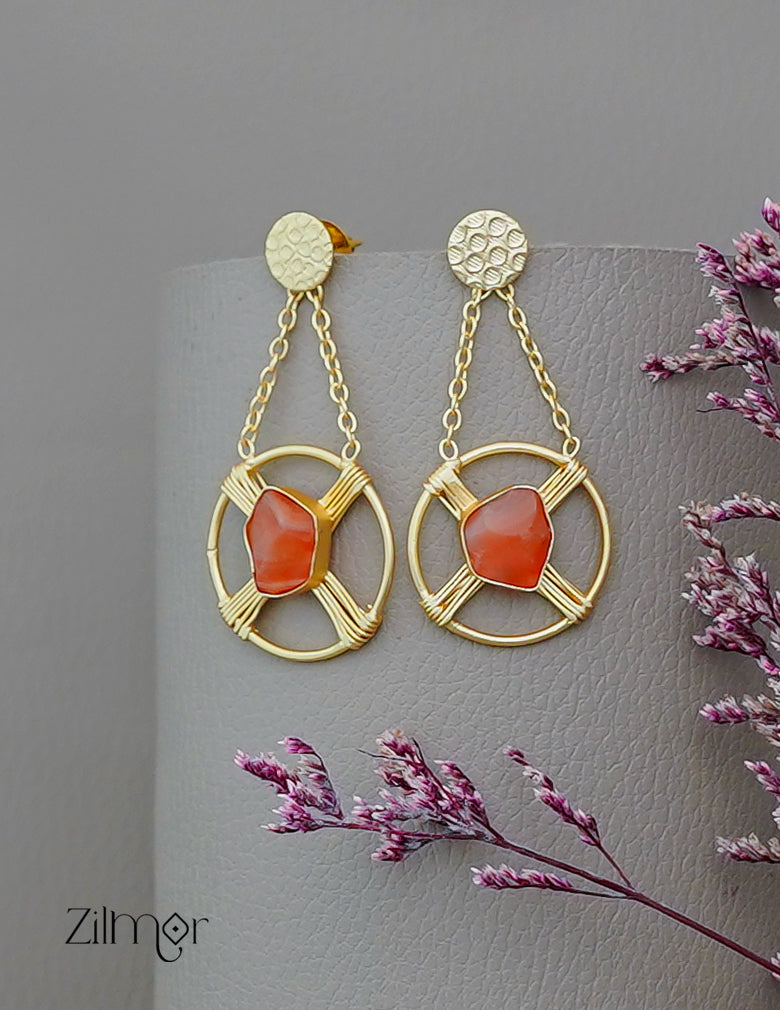 ZA1011880 - Natural Raw Stone Earring 1-Zilmor