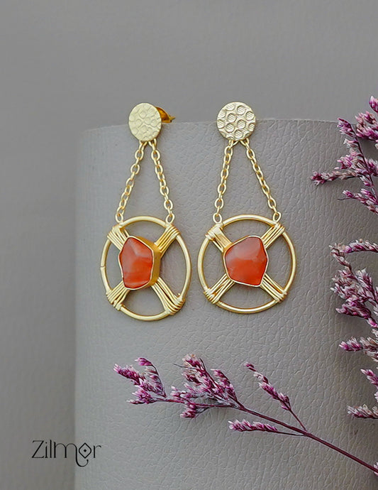 ZA1011880 - Natural Raw Stone Earring 1-Zilmor