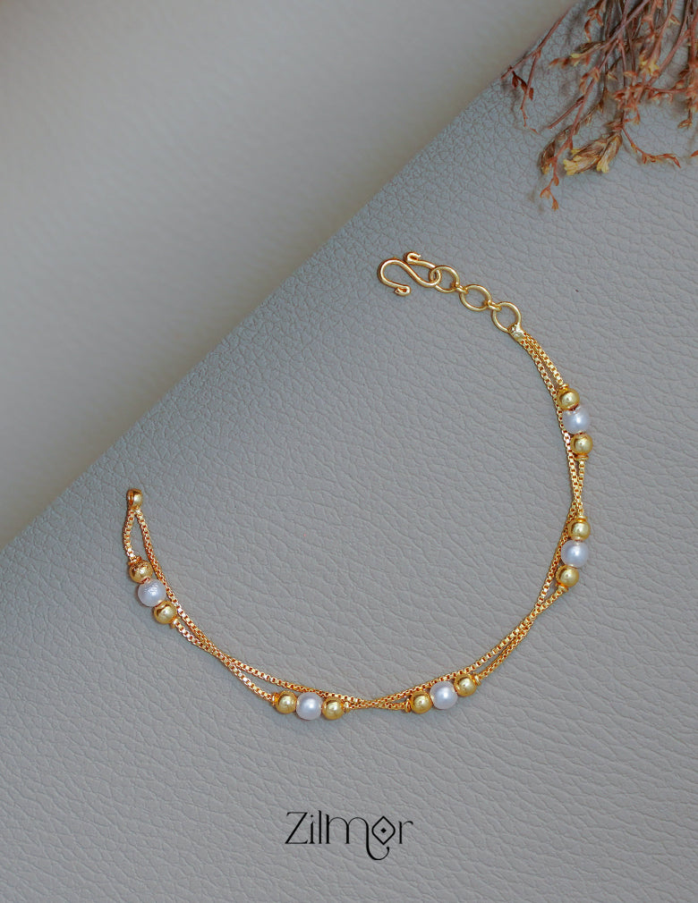 KT1011714 - Anti Tarnish Double Layer Pearl  Bracelet 1-Zilmor