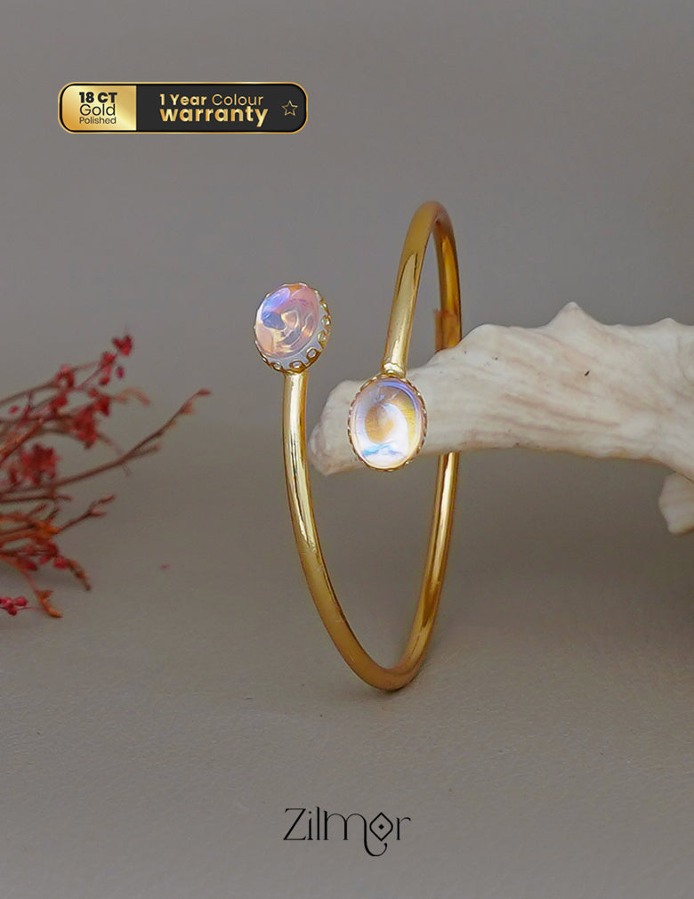 TR101909 - Gold Plated Adjustable Bangle 7-Zilmor