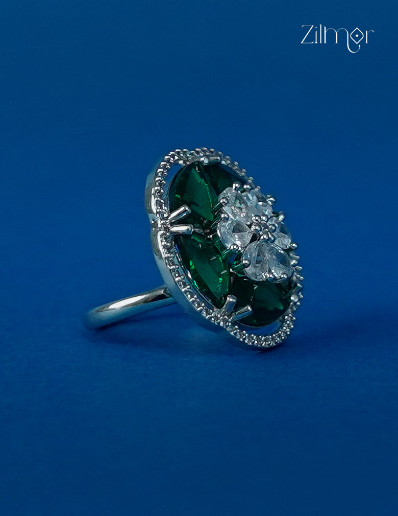 Silvertone AD Ring  -CL1012307