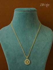 18k Gold Plated Anti-Tarnish AD Stone Pendant Simple Necklace  - CL1012240