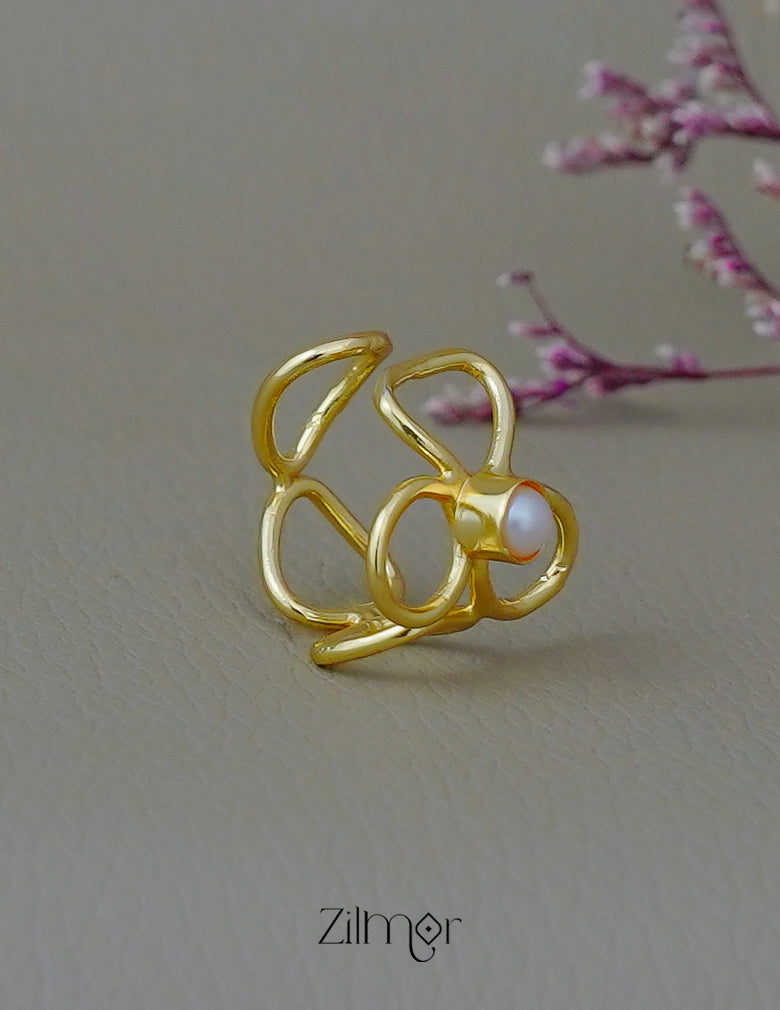 AS1011856 - Contemporary Pearl Adjustable Ring 2-Zilmor