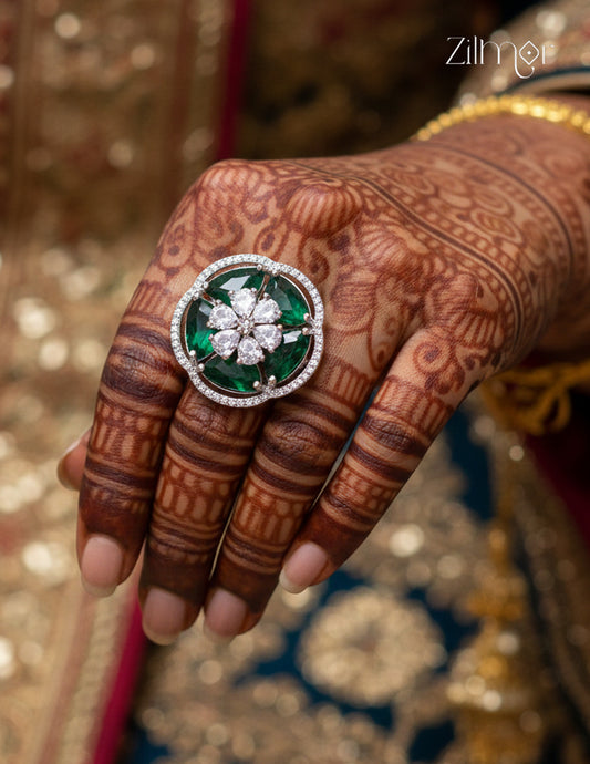 Silvertone AD Ring  -CL1012307