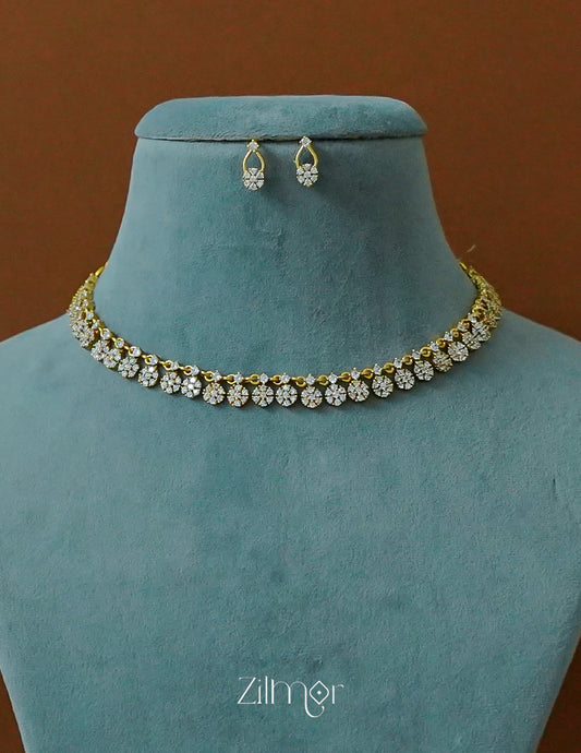 SN1011864 - Premium Antique AD Stone  Necklace with Earrings 2-Zilmor