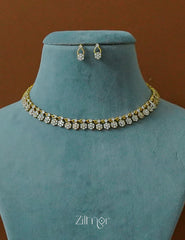 SN1011864 - Premium Antique AD Stone  Necklace with Earrings 2-Zilmor