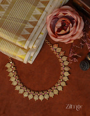 ZS1011924- Gold Tone AD Stone Kaashu Lakshmi Necklace 1-Zilmor