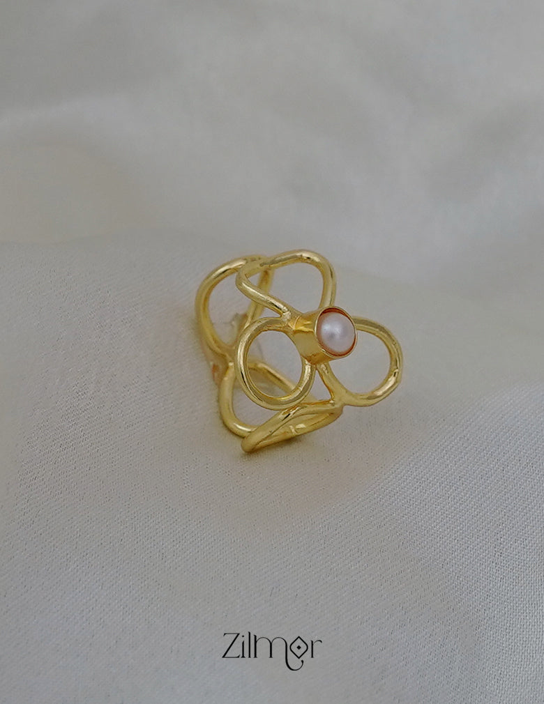 AS1011856 - Contemporary Pearl Adjustable Ring 4-Zilmor