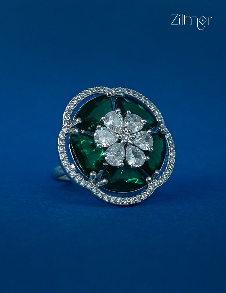 Silvertone AD Ring  -CL1012307