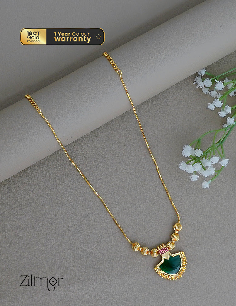 PP101032 - Gold plated Palakka kerala style Necklace 5-Zilmor