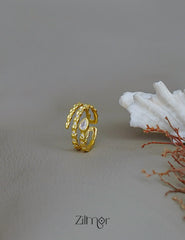 ZH1011726- Multi layer AD Stone Anti Tarnish Adjustable Ring 2-Zilmor
