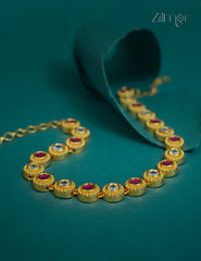 Gold Plated AD Stone  Necklace - CL1012260