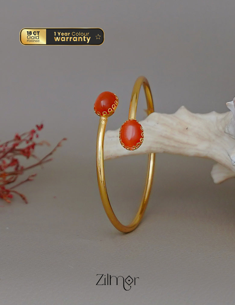 TR101909 - Gold Plated Adjustable Bangle 8-Zilmor