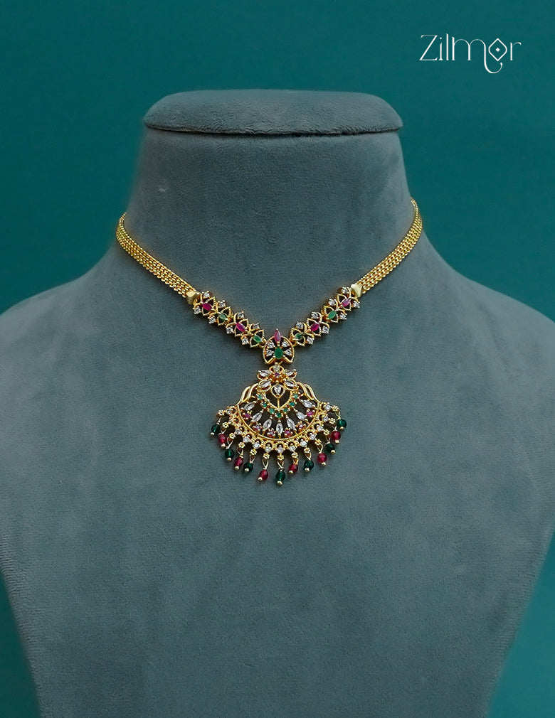 Premium Antique AD Stone Pendant with Necklace - CL1012258