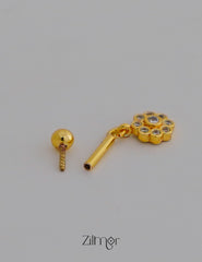 PP1011989- Gold Tone Ad Stone Bugadi Drops & Dangler Earrings