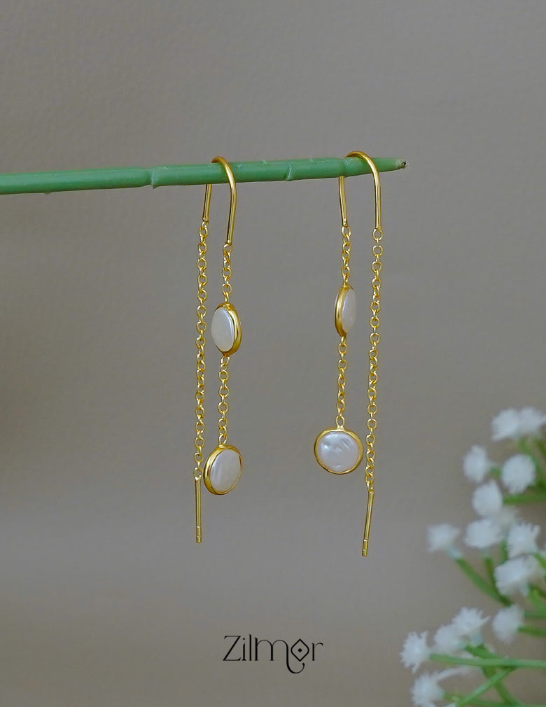 AS1011858 - Thread and Needle Pearl Earrings 2-Zilmor