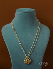 KY1011995 -  Premium Pearl Necklace with AD Stones Pendant