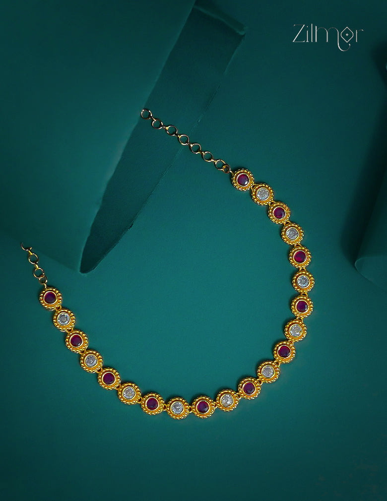 Gold Plated AD Stone  Necklace - CL1012260