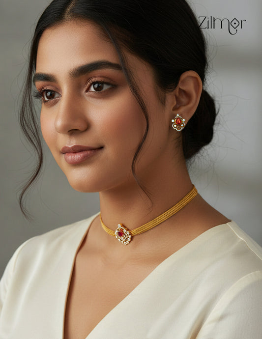 BH1011265 -  Premium Antique AD Pendant Necklace Earrings Set