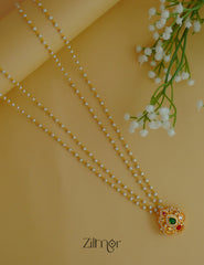 KY1011995 -  Premium Pearl Necklace with AD Stones Pendant